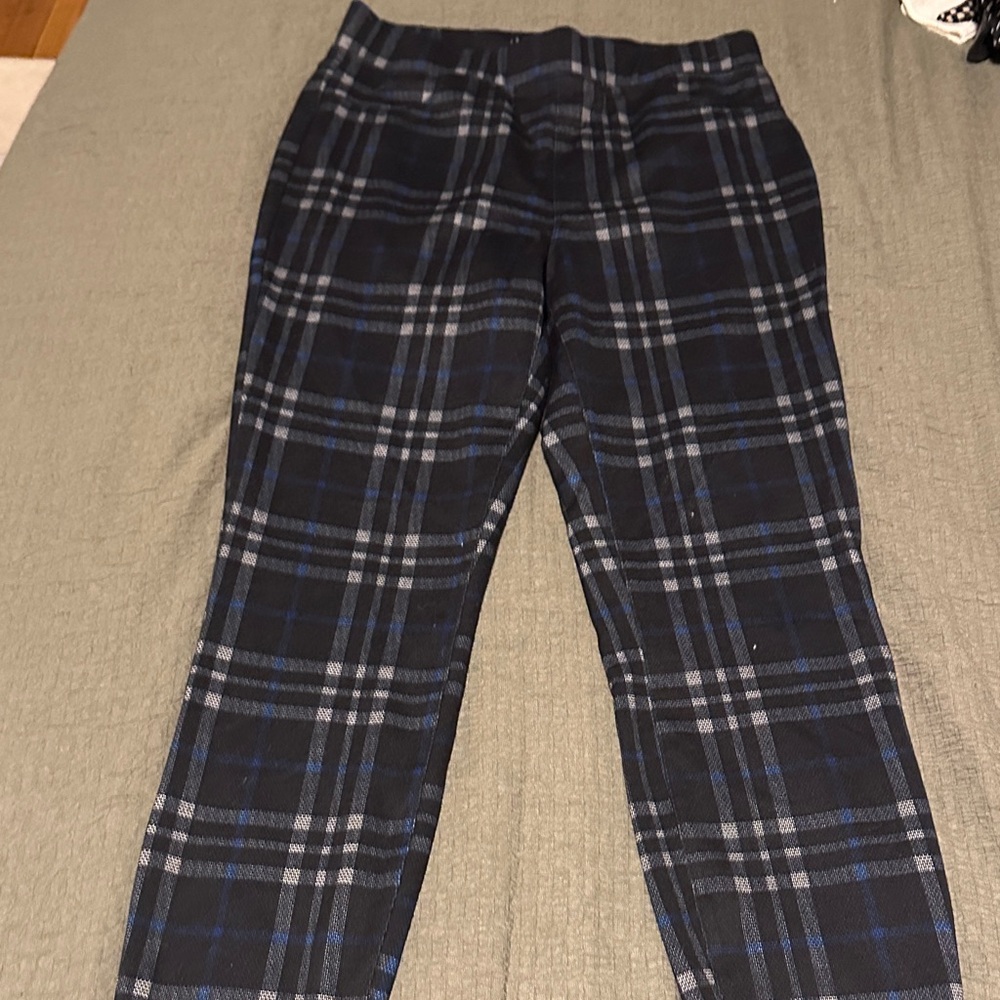 Sanctuary Women's Plaid Leggings - Black and Blue
